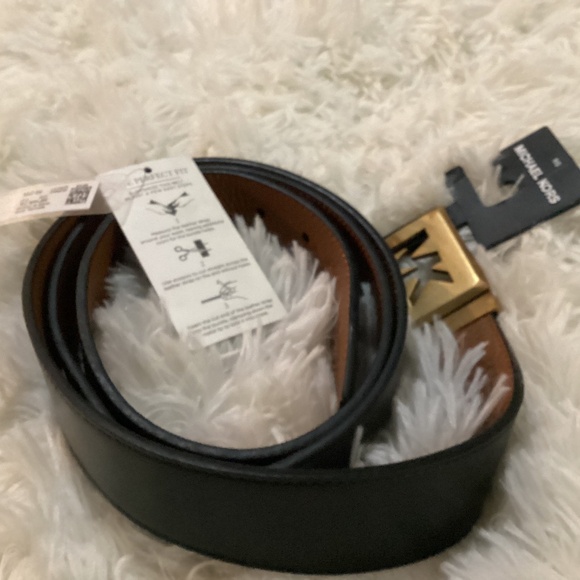 Michael Kors Customized Belt, Color Luggage (brown),Black NWT